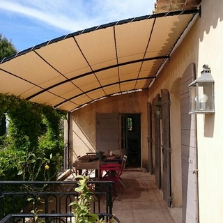Voile solaire / toile d'ombrage pour pergola, brise vue (1)