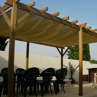 Voile solaire / toile d'ombrage pour pergola, brise vue (9)